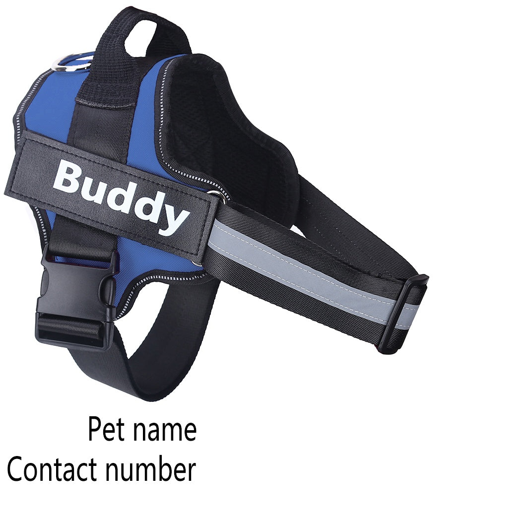 Custom No-Pull Reflective Dog Harness – Adjustable, Breathable Pet Vest