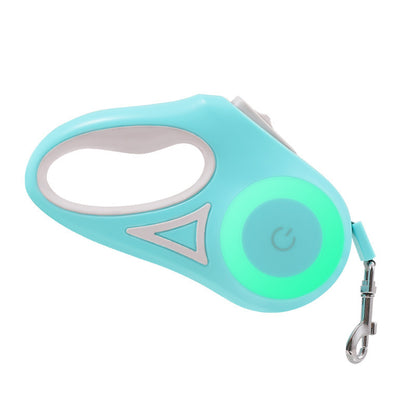 Retractable Dog Leash with Collar & LED Spotlight – For Small & Medium Pets