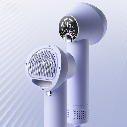 Smart Pet Hair Dryer & Grooming Comb – Quiet & Safe Drying for Dogs & Cats