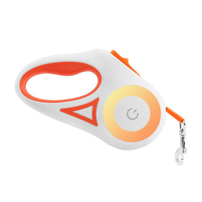 Retractable Dog Leash with Collar & LED Spotlight – For Small & Medium Pets