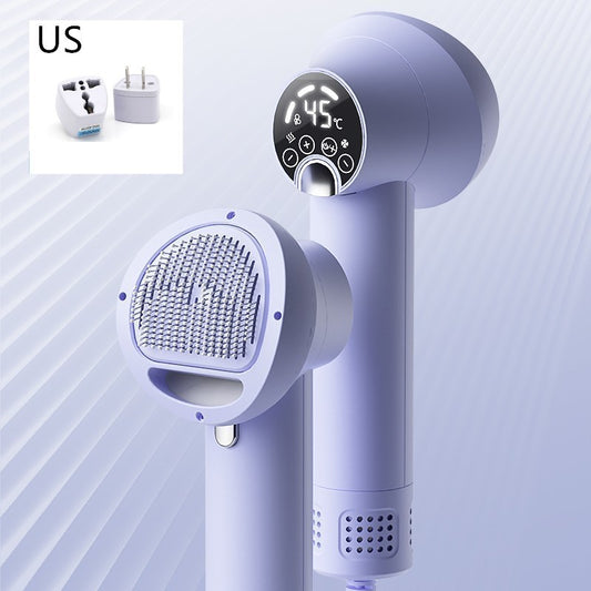 Smart Pet Hair Dryer & Grooming Comb – Quiet & Safe Drying for Dogs & Cats
