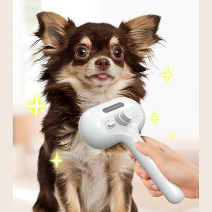 2-in-1 Self-Cleaning Pet Comb with Built-In Mist – Grooming Brush for Dogs & Cats