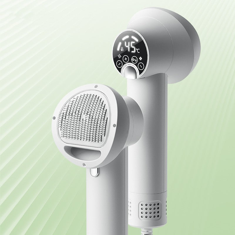 Smart Pet Hair Dryer & Grooming Comb – Quiet & Safe Drying for Dogs & Cats