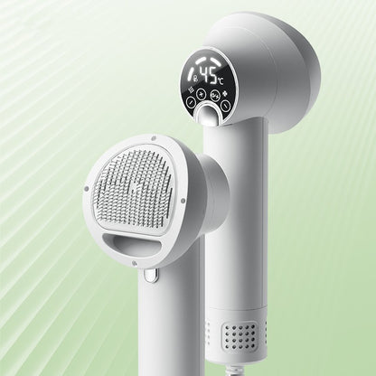 Smart Pet Hair Dryer & Grooming Comb – Quiet & Safe Drying for Dogs & Cats
