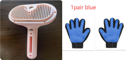 2-in-1 Self-Cleaning Pet Comb with Built-In Mist – Grooming Brush for Dogs & Cats