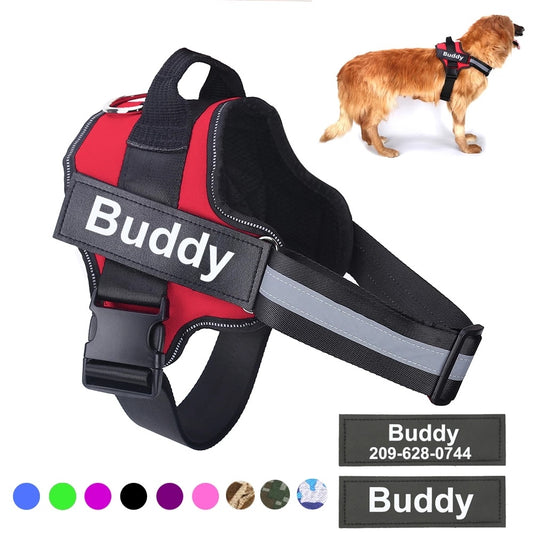 Custom No-Pull Reflective Dog Harness – Adjustable, Breathable Pet Vest