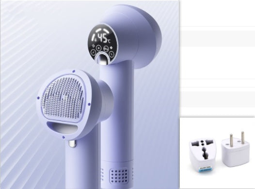 Smart Pet Hair Dryer & Grooming Comb – Quiet & Safe Drying for Dogs & Cats