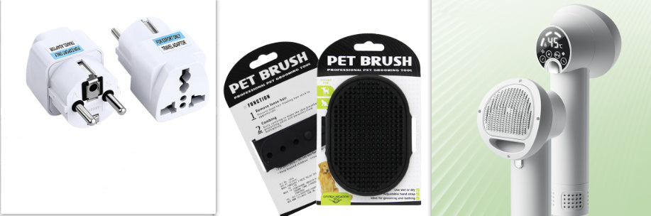 Smart Pet Hair Dryer & Grooming Comb – Quiet & Safe Drying for Dogs & Cats