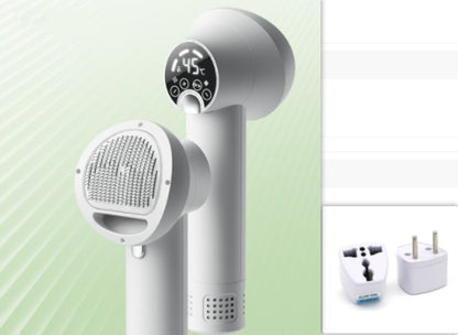 Smart Pet Hair Dryer & Grooming Comb – Quiet & Safe Drying for Dogs & Cats
