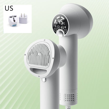 Smart Pet Hair Dryer & Grooming Comb – Quiet & Safe Drying for Dogs & Cats