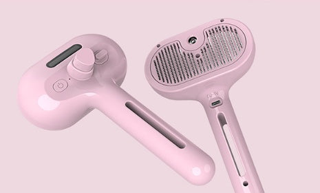 2-in-1 Self-Cleaning Pet Comb with Built-In Mist – Grooming Brush for Dogs & Cats