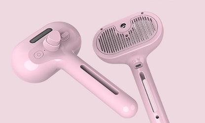2-in-1 Self-Cleaning Pet Comb with Built-In Mist – Grooming Brush for Dogs & Cats